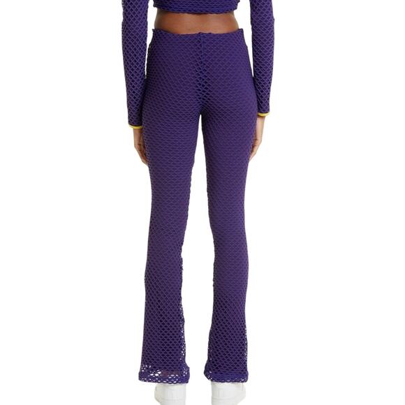 Sammy B Nordstrom Diamond Mesh Bootcut Pants Purple Lined M NWT Festival EDC - Picture 2 of 9
